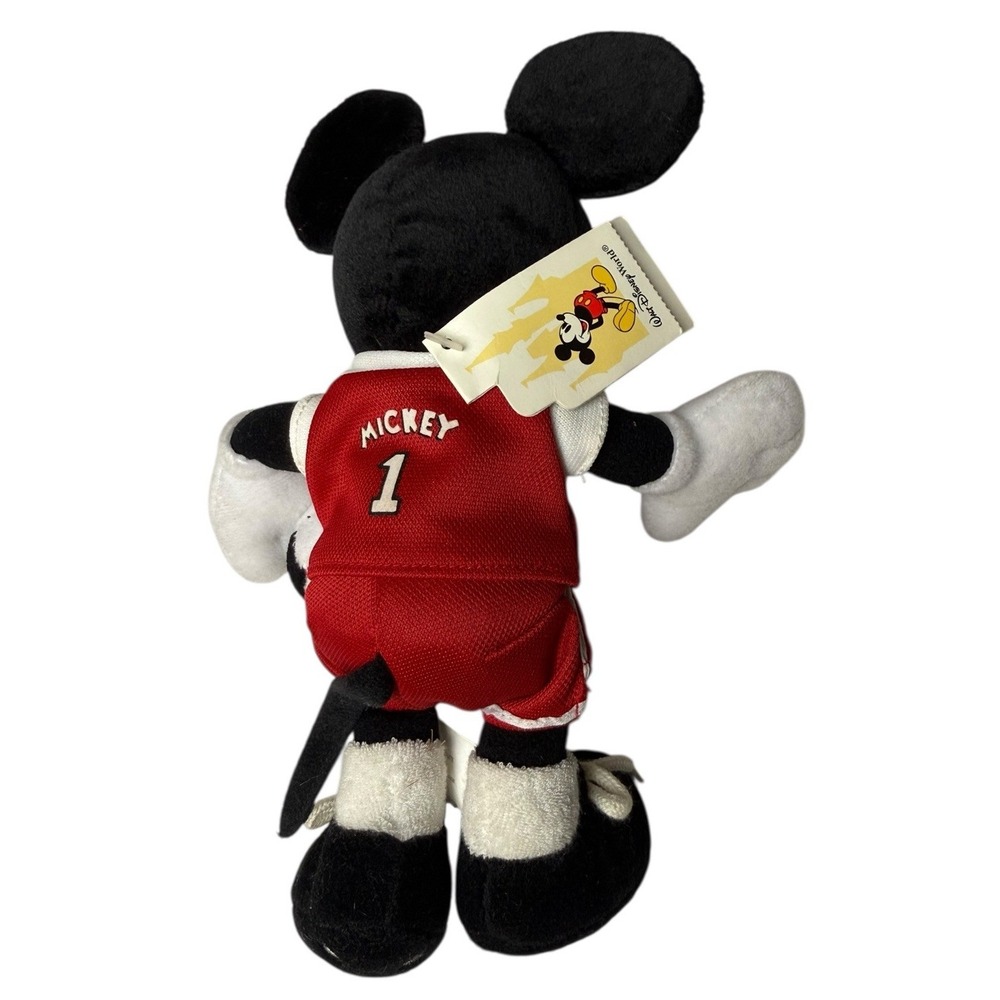 NWT WALT DISNEY WORLD Mickey Mouse Kick Soccer Bean Bag Plush Toy 2000 RARE 11" - Picture 5 of 8